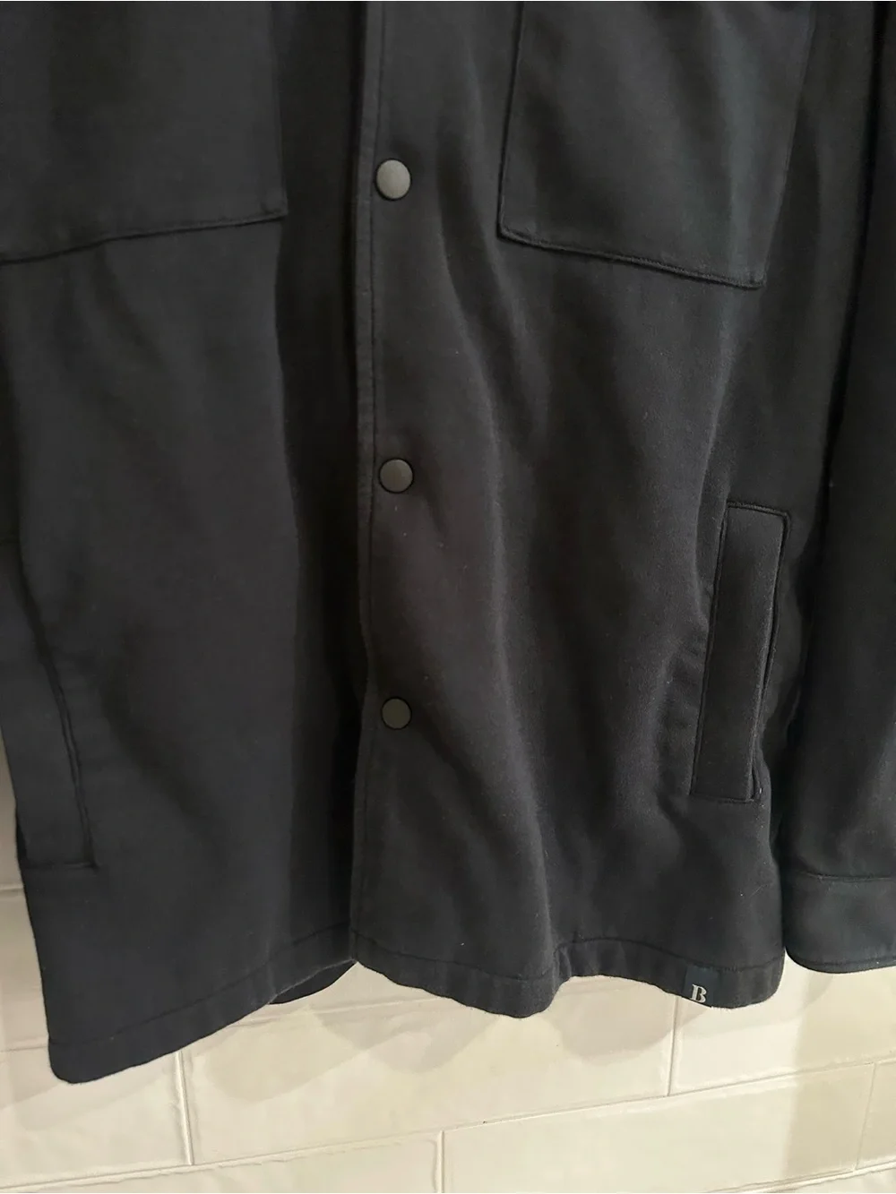 Boggi Milano Link Shirt Jacket Shacket Mens Medium Cotton Navy Blue B Tech